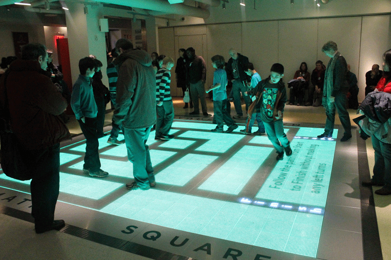 A multi person math maze. 