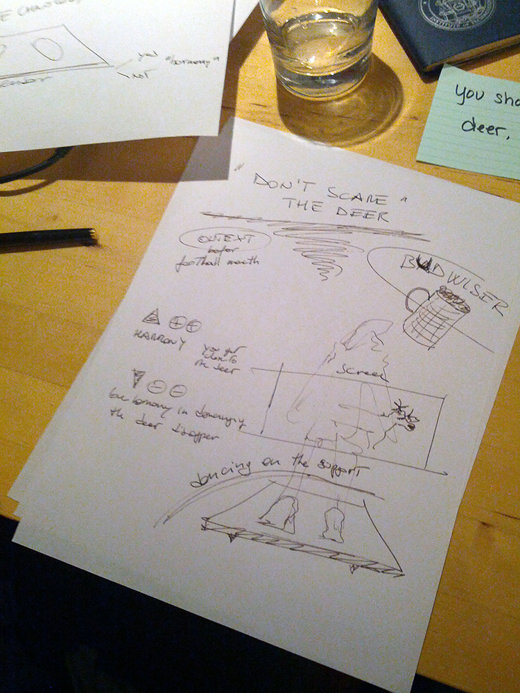 Don't scare the deer.