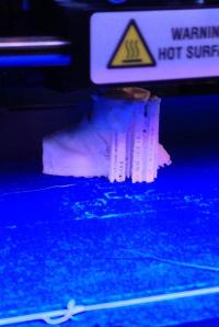 Simon's action shot of mini Ed in progress.