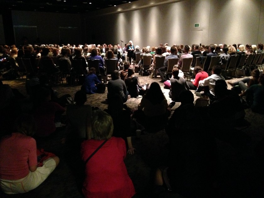 Judy sharing her story with the audience.