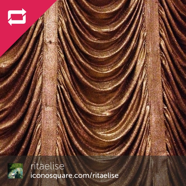 The curtain on the Venetian Room stage. Swanky!